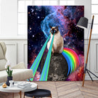 SIAMESE LASER CAT by Gloria Sánchez on GIANT ART - blue photo illustration