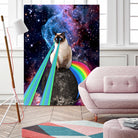 SIAMESE LASER CAT by Gloria Sánchez on GIANT ART - blue photo illustration