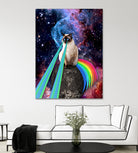 SIAMESE LASER CAT by Gloria Sánchez on GIANT ART - blue photo illustration