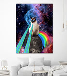 SIAMESE LASER CAT by Gloria Sánchez on GIANT ART - blue photo illustration