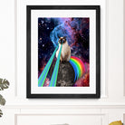 SIAMESE LASER CAT by Gloria Sánchez on GIANT ART - blue photo illustration