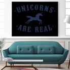 Unicorns are Real by Florent Bodart on GIANT ART - blue digital painting