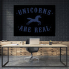 Unicorns are Real by Florent Bodart on GIANT ART - blue digital painting