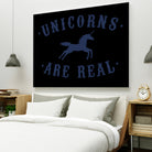 Unicorns are Real by Florent Bodart on GIANT ART - blue digital painting