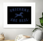 Unicorns are Real by Florent Bodart on GIANT ART - blue digital painting