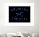 Unicorns are Real by Florent Bodart on GIANT ART - blue digital painting