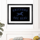 Unicorns are Real by Florent Bodart on GIANT ART - blue digital painting