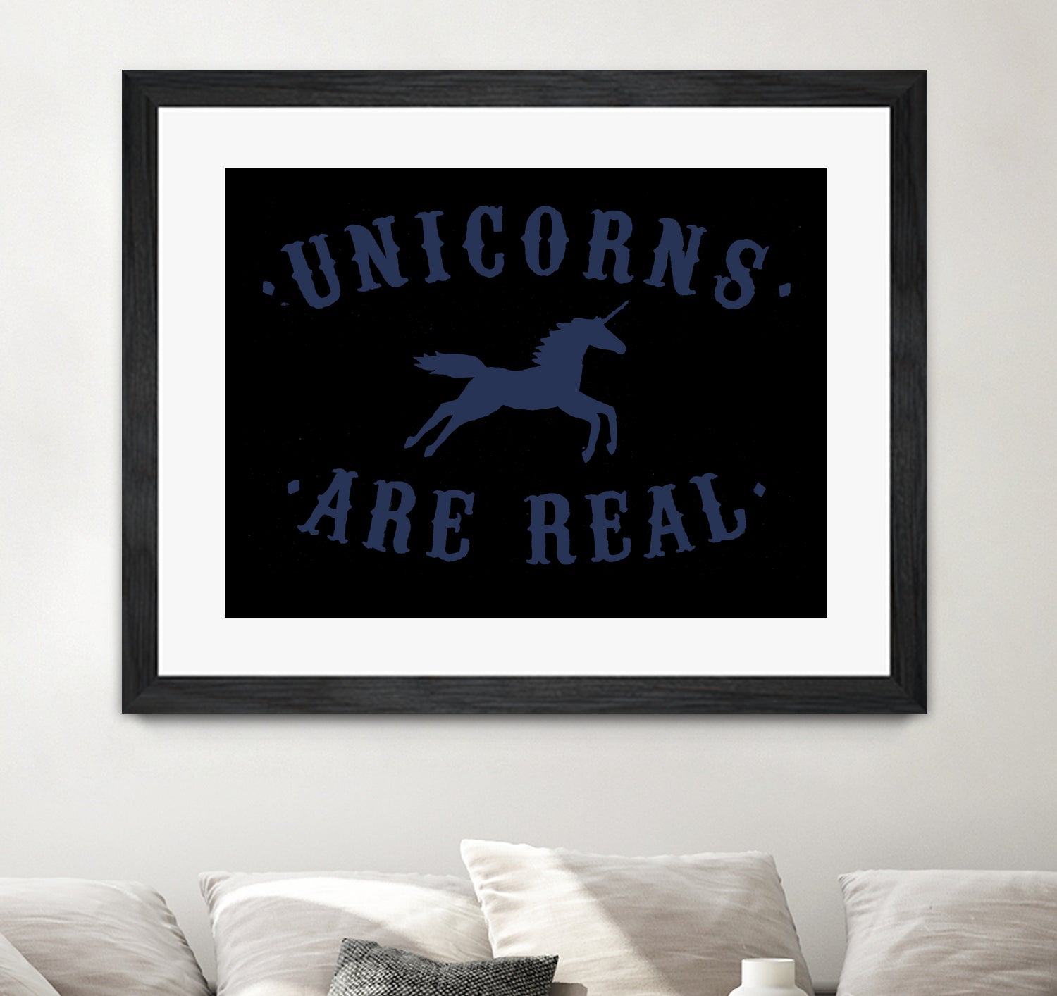 Unicorns are Real by Florent Bodart on GIANT ART - blue digital painting