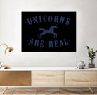 Unicorns are Real by Florent Bodart on GIANT ART - blue digital painting