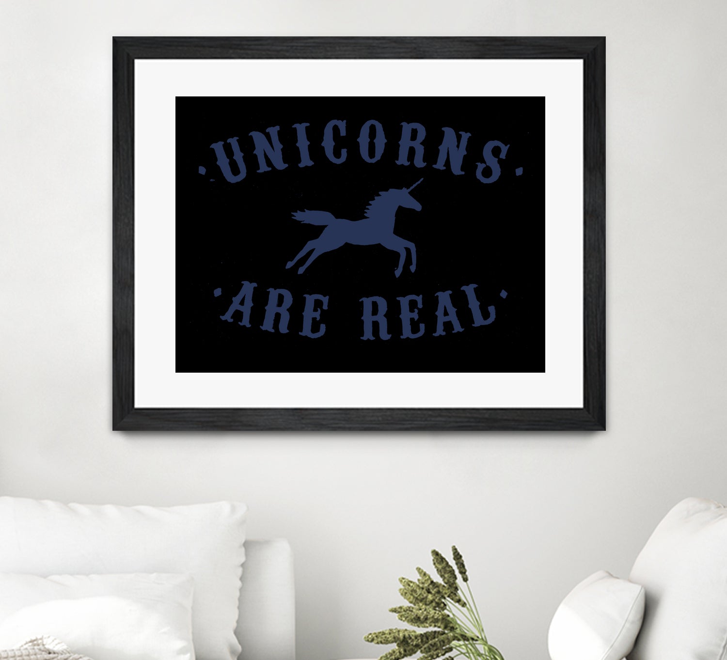 Unicorns are Real by Florent Bodart on GIANT ART - blue digital painting