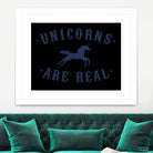 Unicorns are Real by Florent Bodart on GIANT ART - blue digital painting