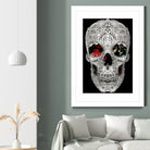 lace skull 2 light 6000 by Ali Gulec on GIANT ART - white digital drawing