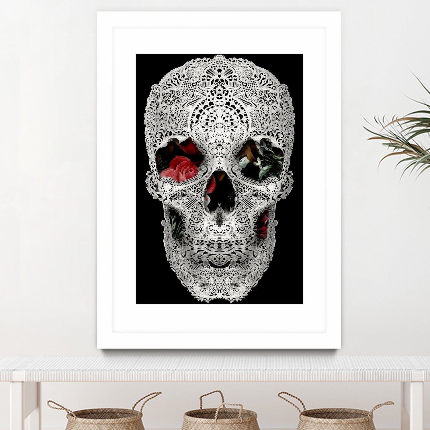 lace skull 2 light 6000 by Ali Gulec on GIANT ART - white digital drawing