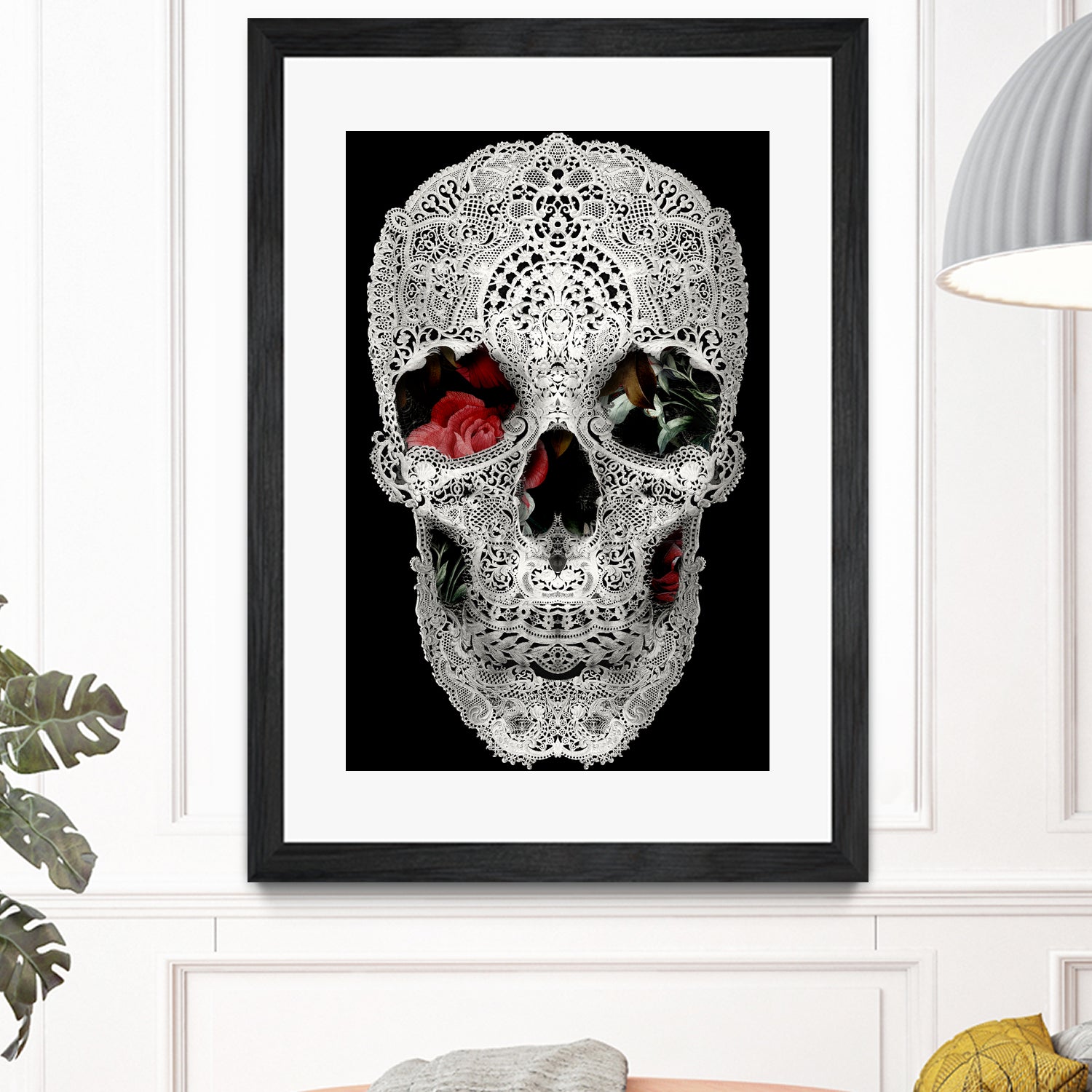 lace skull 2 light 6000 by Ali Gulec on GIANT ART - white digital drawing