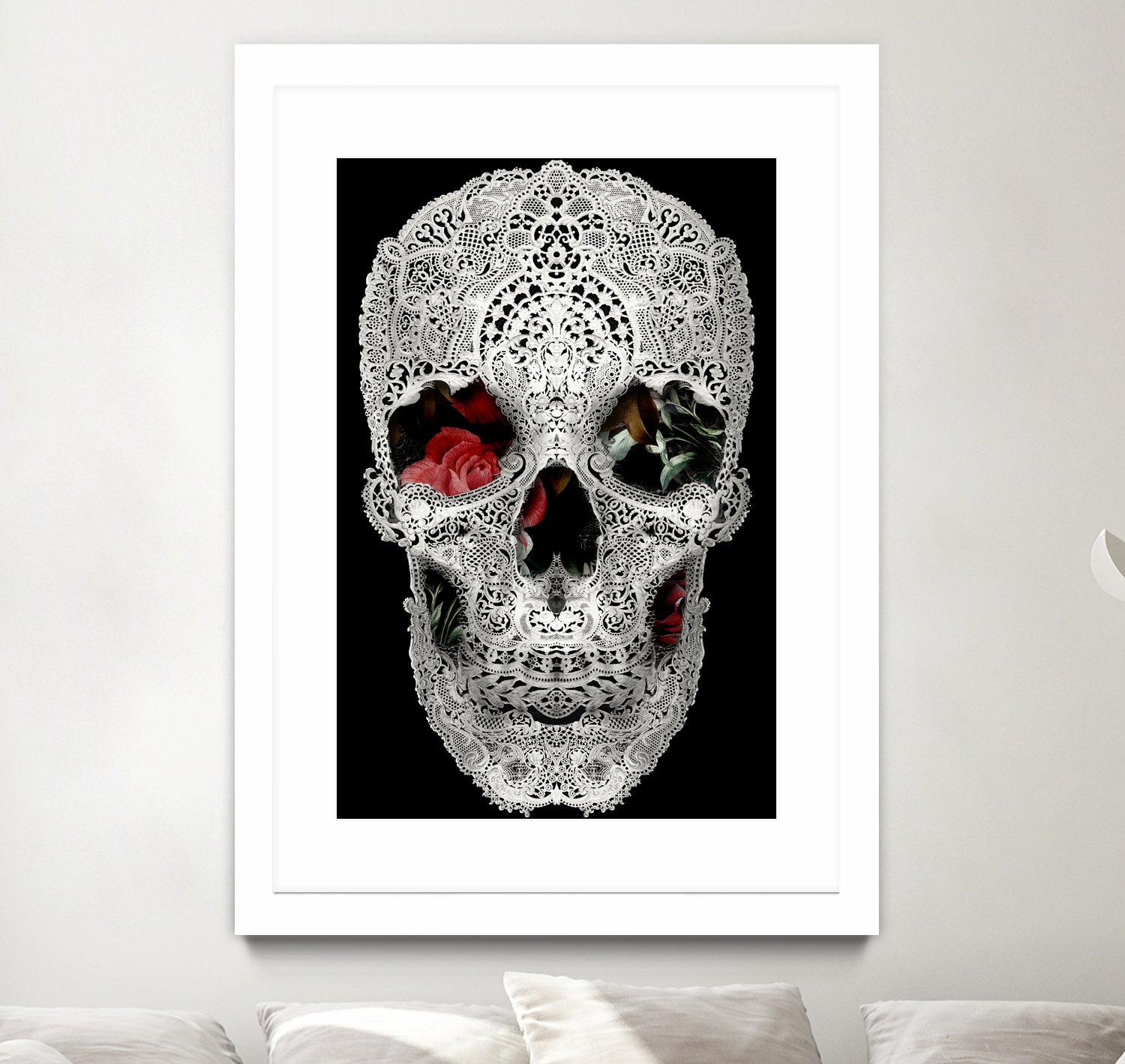 lace skull 2 light 6000 by Ali Gulec on GIANT ART - white digital drawing