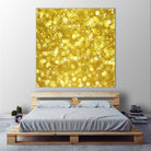 Glam gold bokeh glitter by dushan Medich on GIANT ART - yellow digital painting