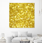 Glam gold bokeh glitter by dushan Medich on GIANT ART - yellow digital painting