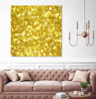 Glam gold bokeh glitter by dushan Medich on GIANT ART - yellow digital painting