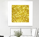 Glam gold bokeh glitter by dushan Medich on GIANT ART - yellow digital painting