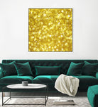 Glam gold bokeh glitter by dushan Medich on GIANT ART - yellow digital painting