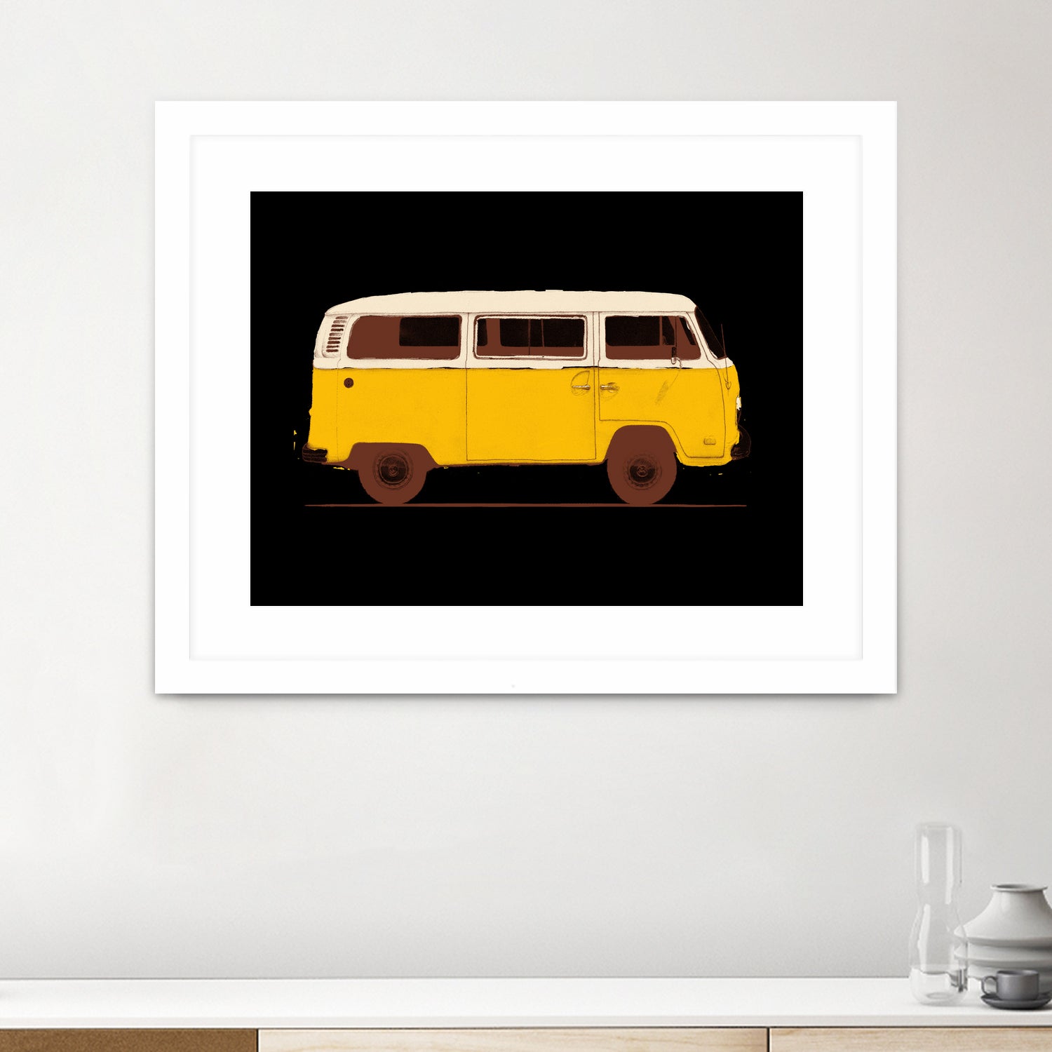 Yellow Van by Florent Bodart on GIANT ART - yellow digital painting