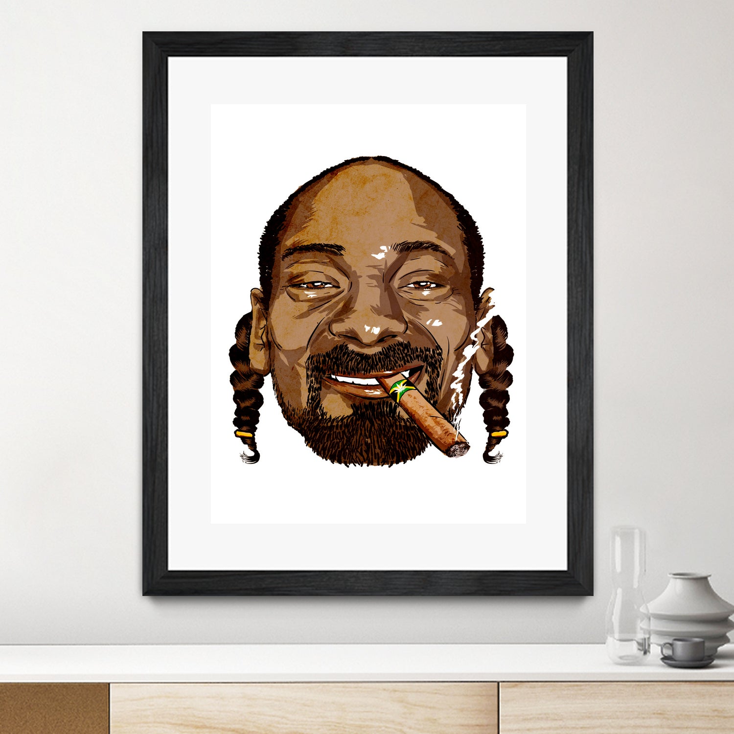 Snoop Dogg by Delano Limoen on GIANT ART - brown digital painting