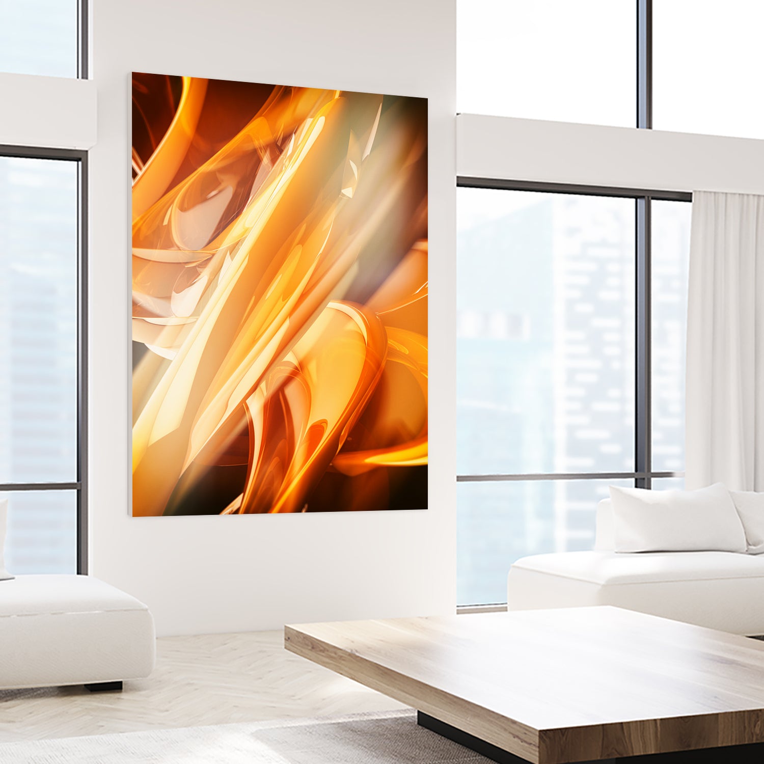 Into the Unknown - Abstraction III / OE by Tenyo Marchev on GIANT ART - orange 3d art