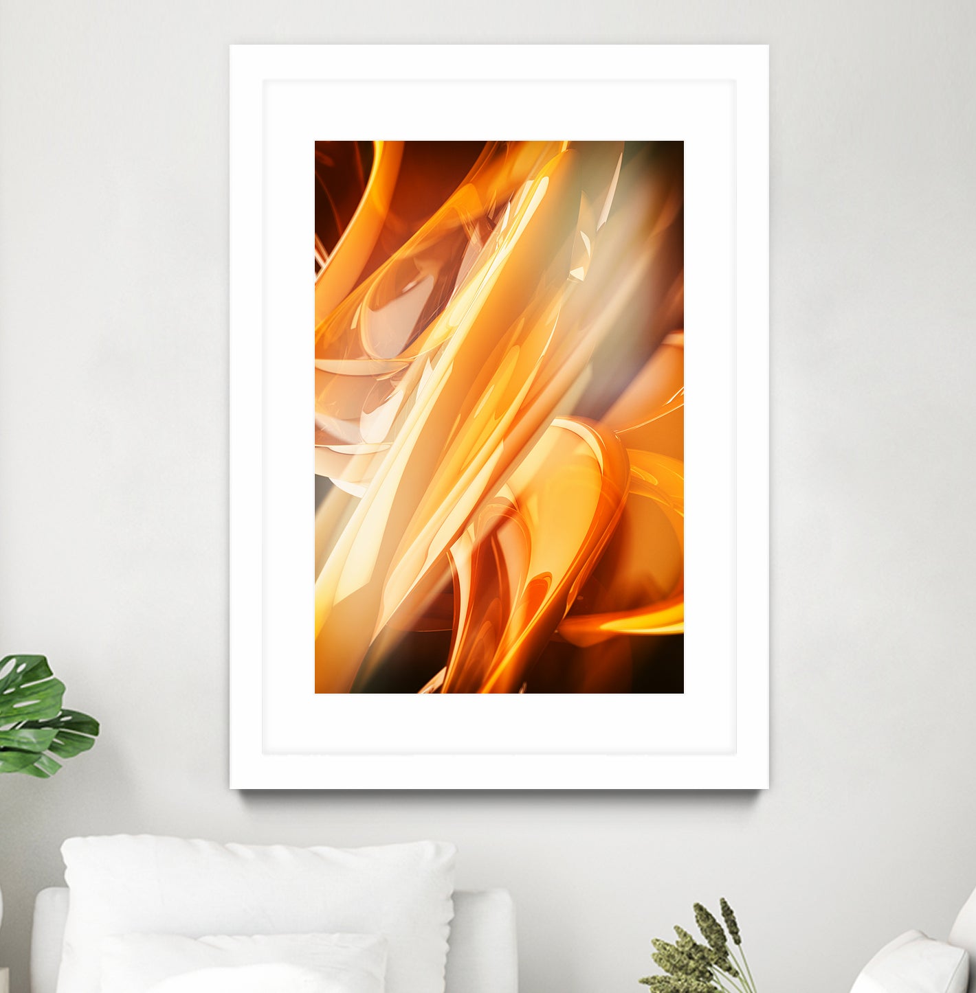 Into the Unknown - Abstraction III / OE by Tenyo Marchev on GIANT ART - orange 3d art