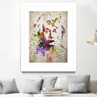 Albert Einstein in Color by Aged Pixel on GIANT ART - red digital drawing