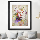 Albert Einstein in Color by Aged Pixel on GIANT ART - red digital drawing