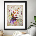 Albert Einstein in Color by Aged Pixel on GIANT ART - red digital drawing