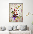 Albert Einstein in Color by Aged Pixel on GIANT ART - red digital drawing