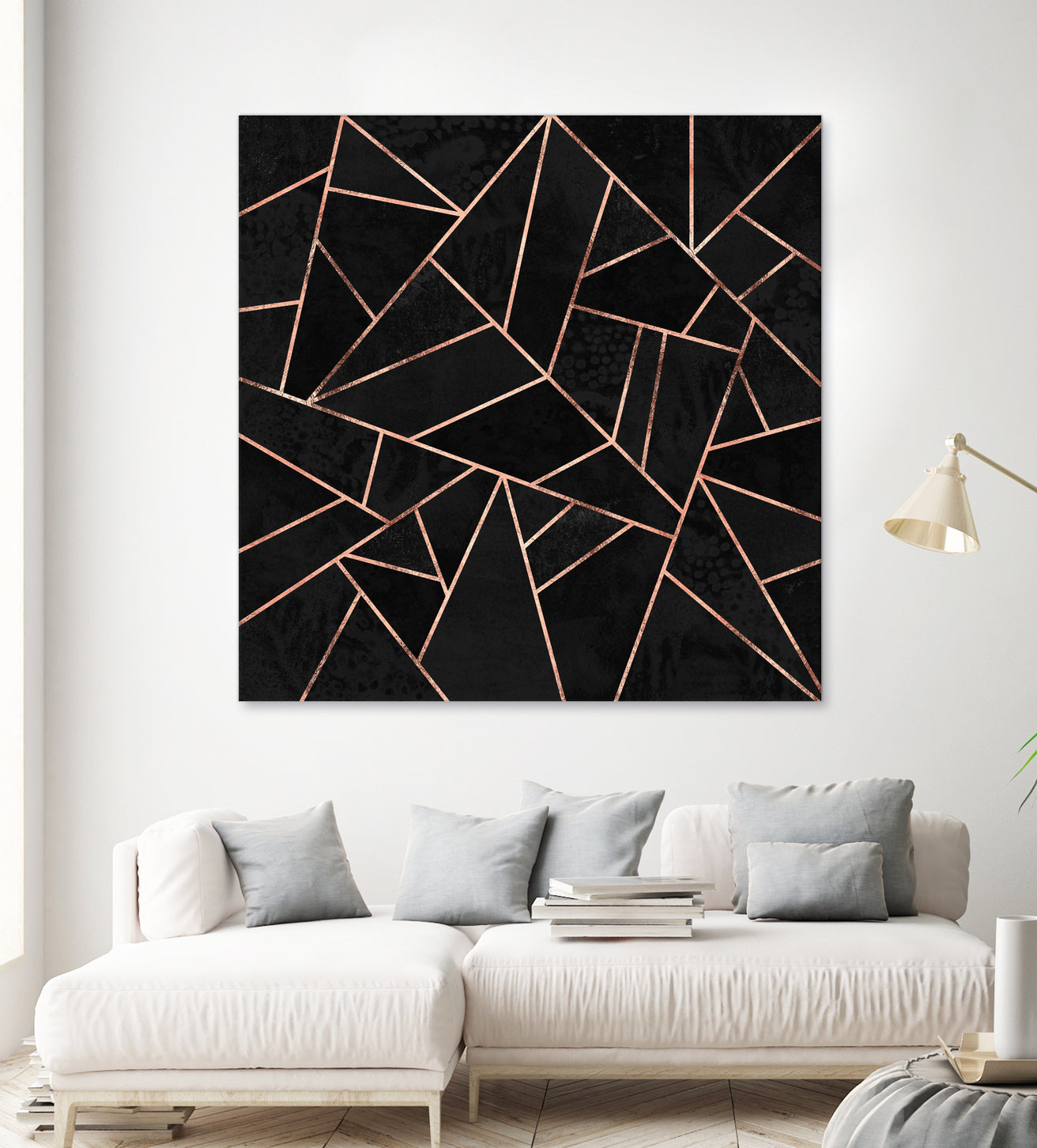 Velvet Black & Rose Gold by Elisabeth Fredriksson on GIANT ART - black digital painting