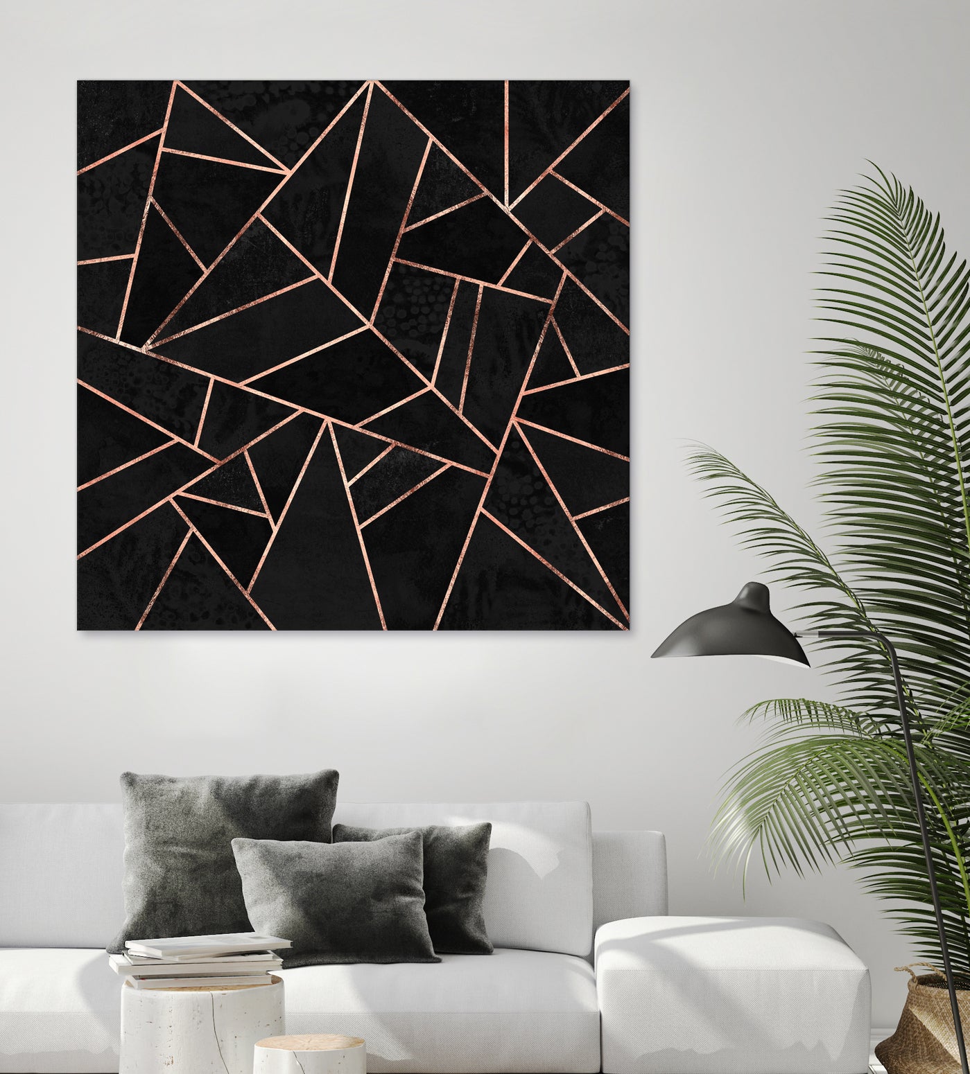 Velvet Black & Rose Gold by Elisabeth Fredriksson on GIANT ART - black digital painting