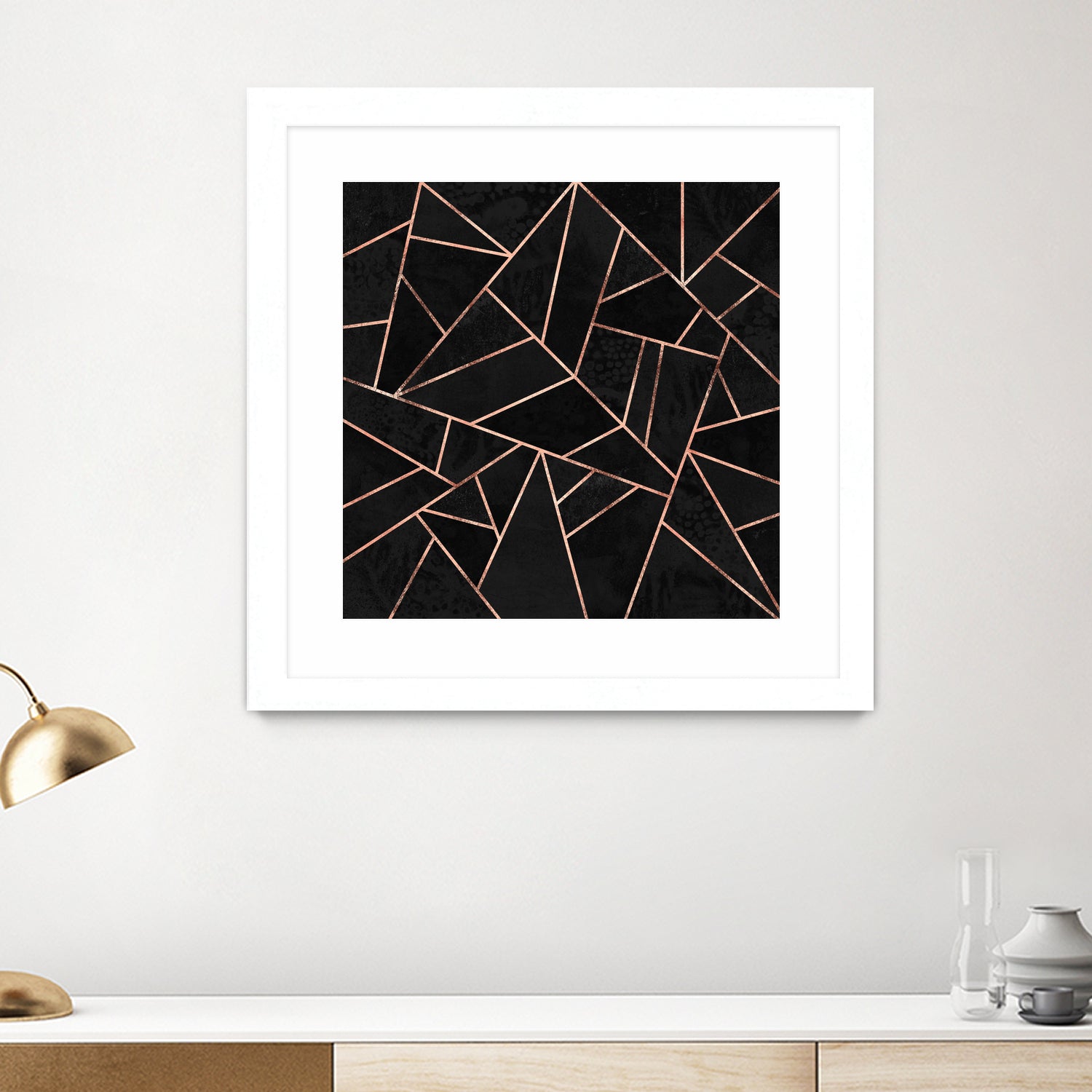 Velvet Black & Rose Gold by Elisabeth Fredriksson on GIANT ART - black digital painting