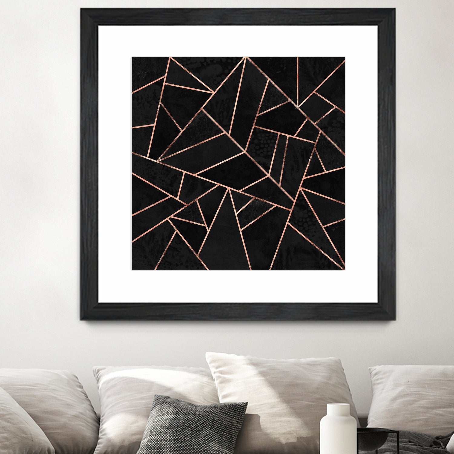 Velvet Black & Rose Gold by Elisabeth Fredriksson on GIANT ART - black digital painting