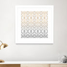 Gold And Grey Geo by Elisabeth Fredriksson on GIANT ART - white digital painting