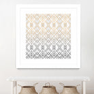 Gold And Grey Geo by Elisabeth Fredriksson on GIANT ART - white digital painting