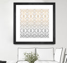 Gold And Grey Geo by Elisabeth Fredriksson on GIANT ART - white digital painting