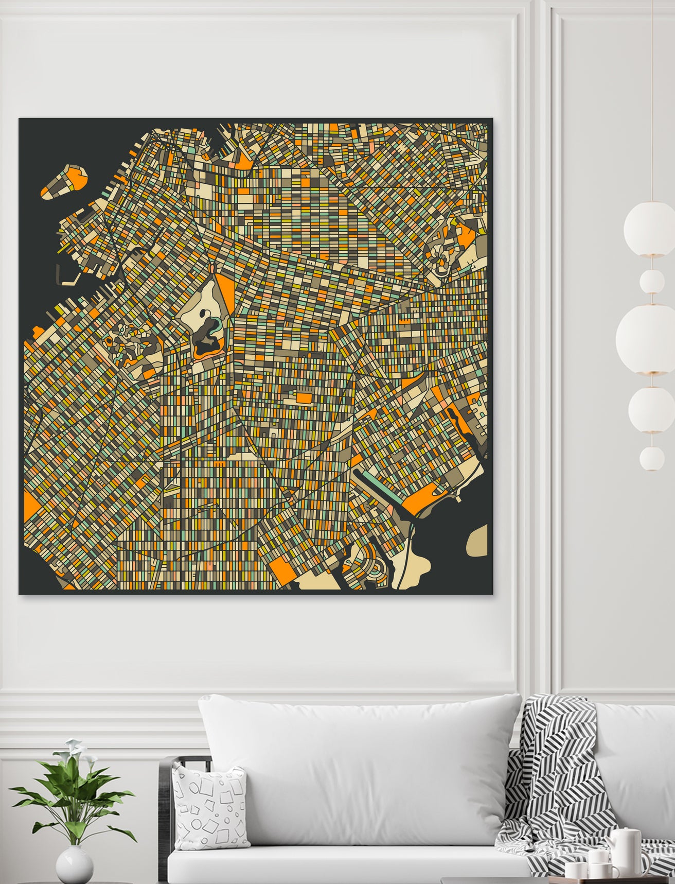 Brooklyn by Jazzberry Blue on GIANT ART - orange vector illustration