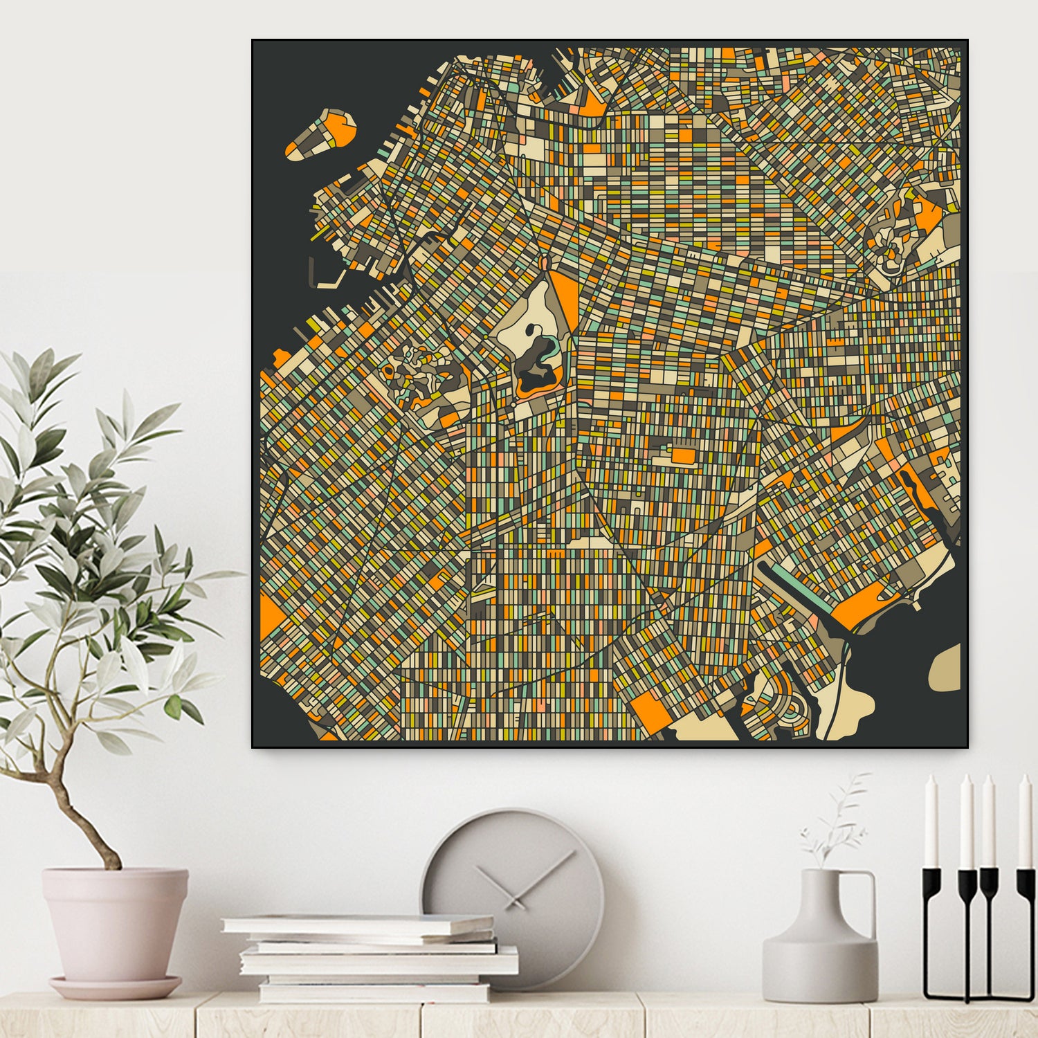 Brooklyn by Jazzberry Blue on GIANT ART - orange vector illustration