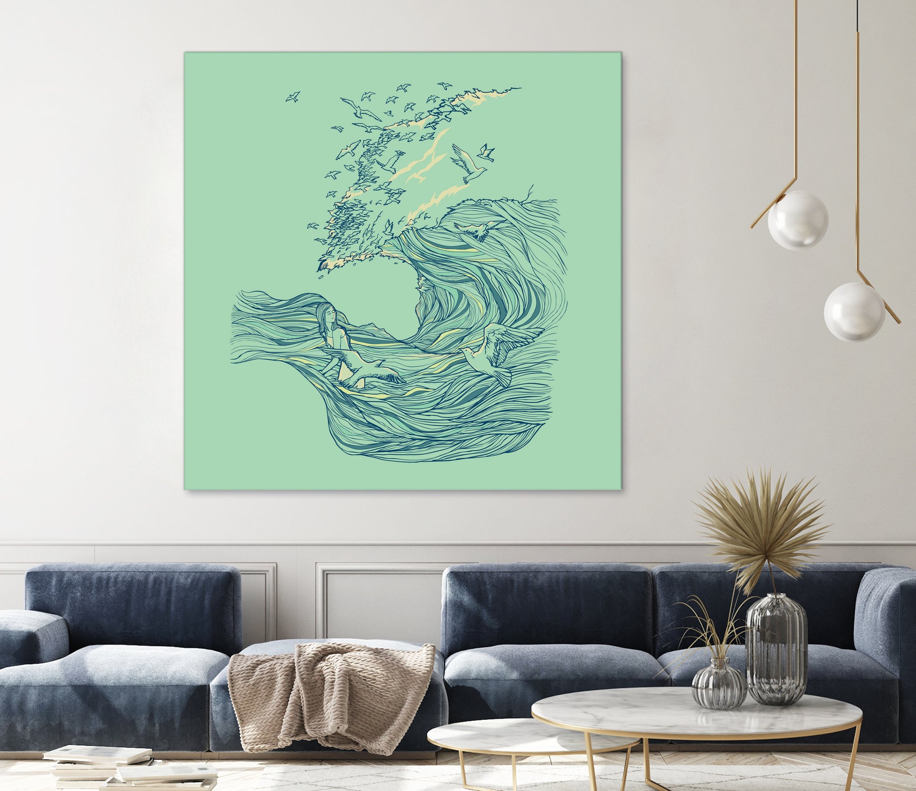 Ocean Breath by ChalermPhol Harnchakkham on GIANT ART - blue digital drawing