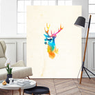 Sunny Stag by Robert Farkas on GIANT ART - orange digital painting