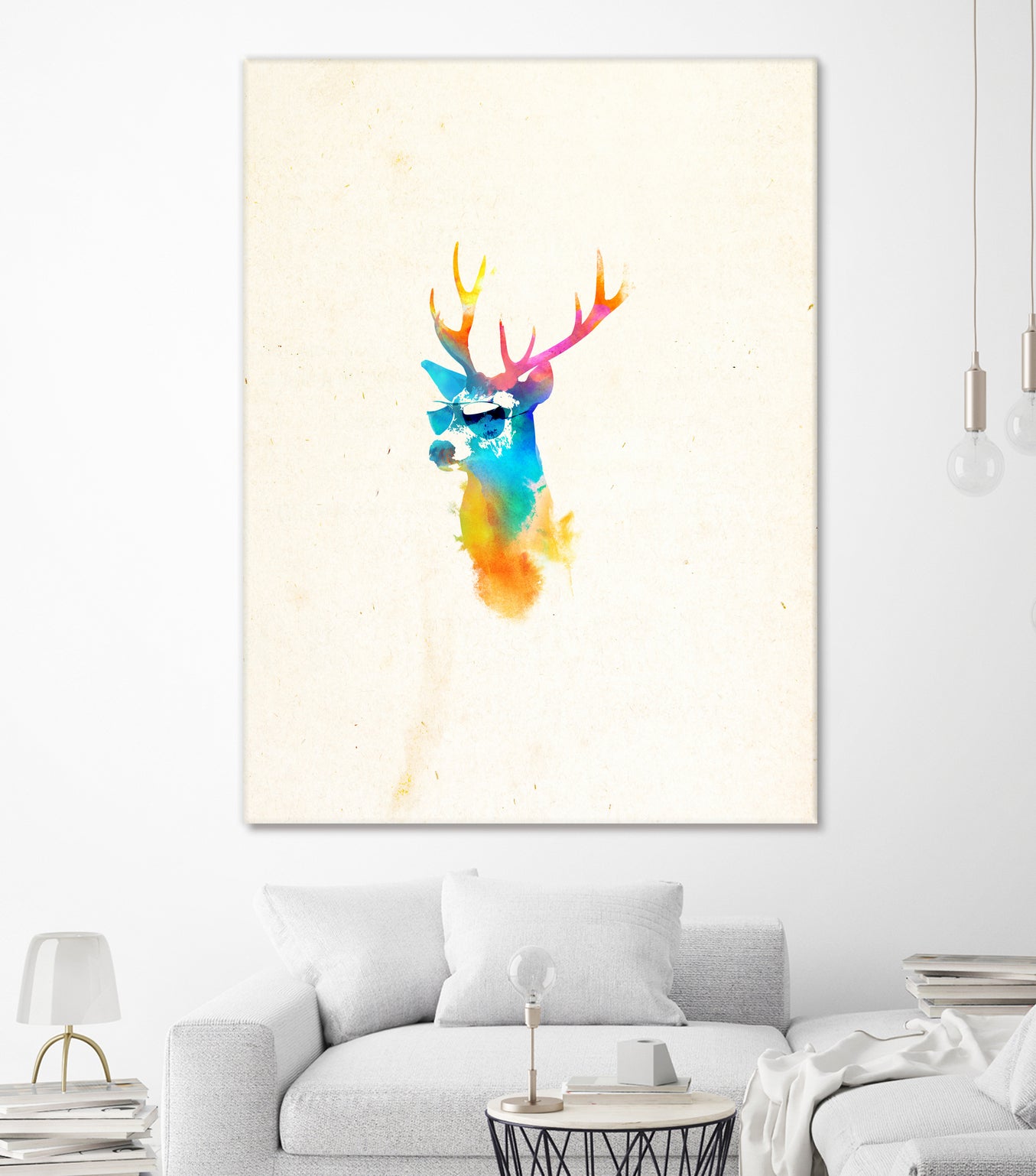 Sunny Stag by Robert Farkas on GIANT ART - orange digital painting