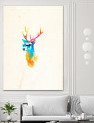 Sunny Stag by Robert Farkas on GIANT ART - orange digital painting