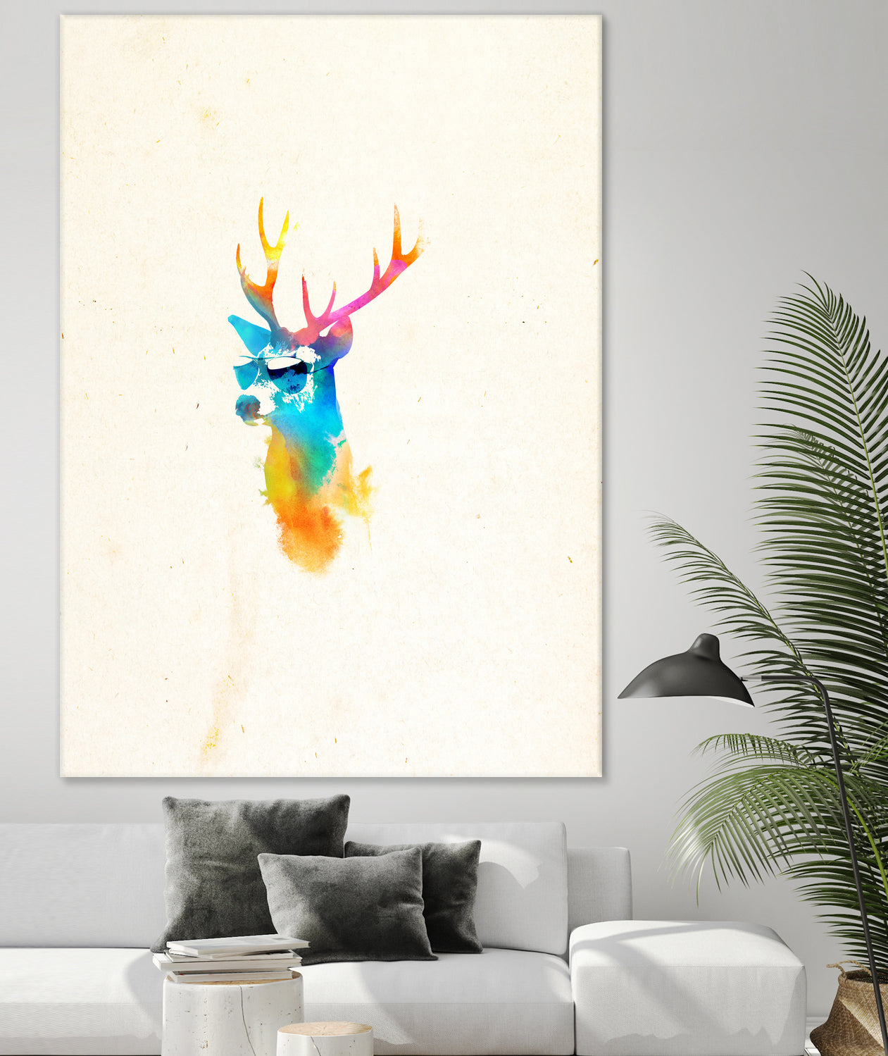 Sunny Stag by Robert Farkas on GIANT ART - orange digital painting