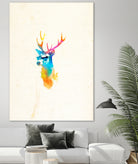 Sunny Stag by Robert Farkas on GIANT ART - orange digital painting