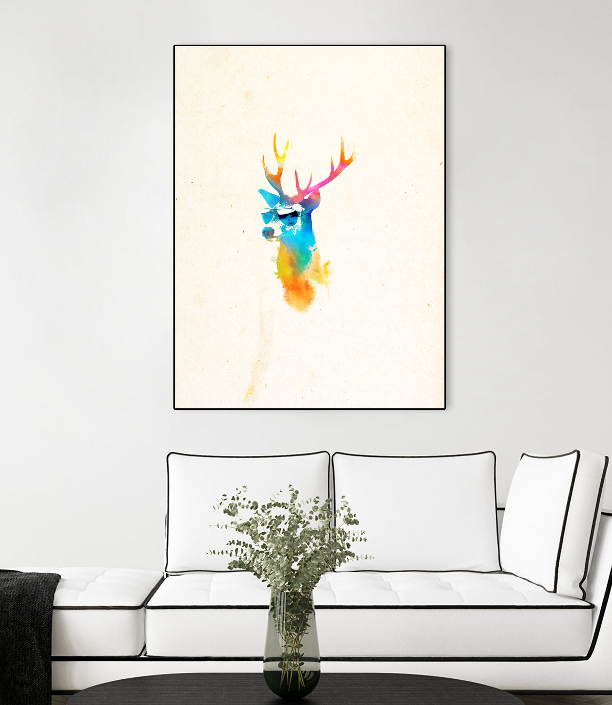 Sunny Stag by Robert Farkas on GIANT ART - orange digital painting