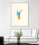 Sunny Stag by Robert Farkas on GIANT ART - orange digital painting