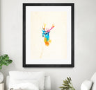 Sunny Stag by Robert Farkas on GIANT ART - orange digital painting